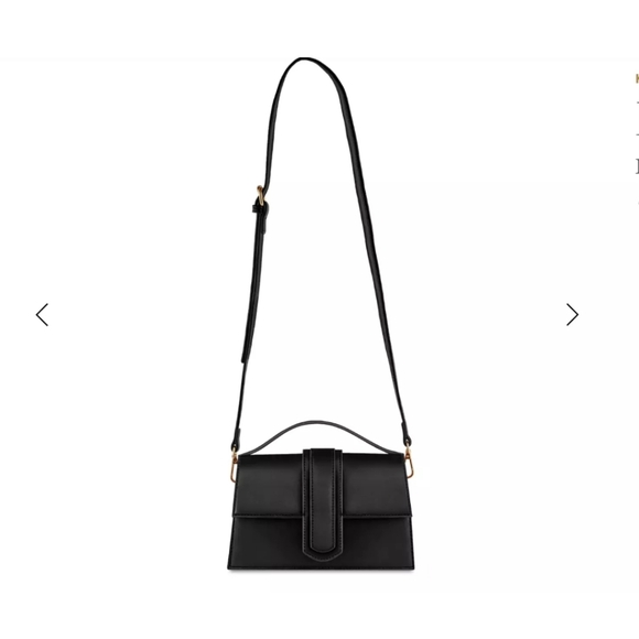 KAYLA + AVA Black Vegan Leather Miranda Mini Crossbody Bag Purse NWT - Picture 2 of 11